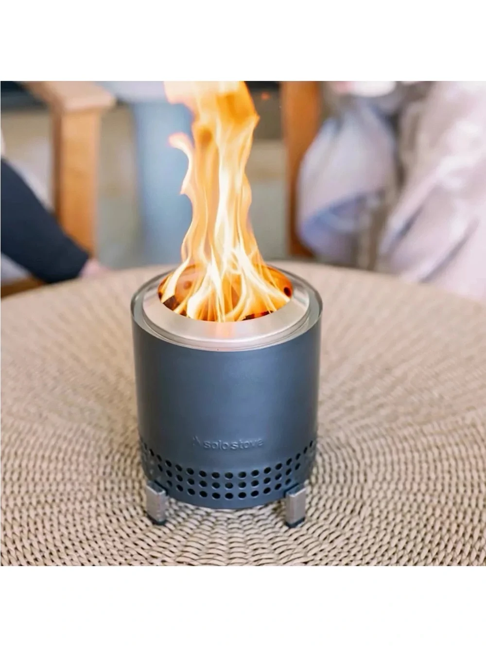 Solo Stove | Mesa XL Gunmetal Metallic Stainless Steel Table Top Fire Pit